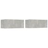vidaXL Tv-meubels 2 st 80x30x30 cm bewerkt hout betongrijs