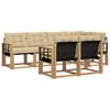 vidaXL Buiten bankenset 7 st Wit en Beige