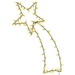 vidaXL Kerstverlichting vallende ster silhouet 115 LEDs warm wit