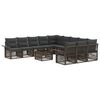 vidaXL Tuinbankenset 12 st Grijs poly rattan