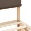 vidaXL Bedframe met Gevoerd Hoofdgedeelte Taupe 180 x 200 cm