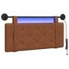 vidaXL Hangend hoofdbord Bruin Antiek PU