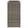vidaXL Tuinbijzettafel met glazen blad 58x27,5x55 cm poly rattan grijs