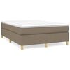 vidaXL Boxspring bed stof taupe 140x190 cm