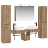 vidaXL Badkamermeubelset 6 pcs Artisanaal eiken Bewerkt hout en glas