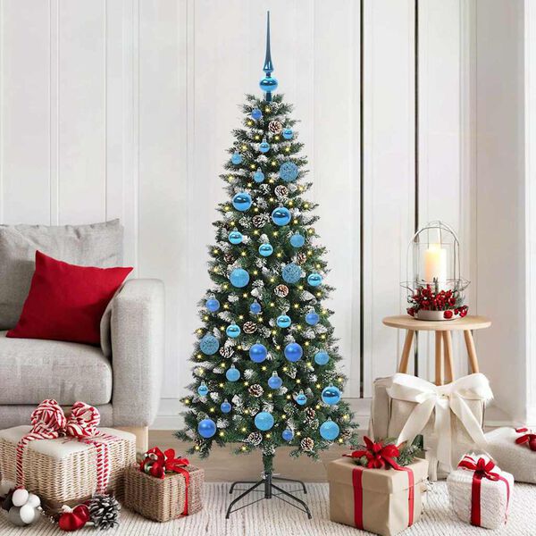 vidaXL Kunstkerstboom met 150 LED Groen 150 cm PVC en Plastic en Staal