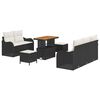 vidaXL Tuinbankenset 8 st Zwart poly rattan