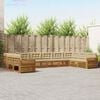 vidaXL Sofa-Sets 7 pcs Natuurlijk en Beige Massief Acaciahout