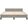vidaXL Bedframe zonder matras 140x200 cm fluweel lichtgrijs