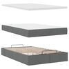 vidaXL Ottoman bed met matrassen 120x200cm fluweel donkergrijs