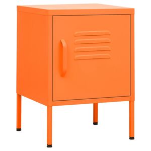 vidaXL Nachtkastje 35x35x51 cm staal oranje