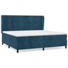 vidaXL Boxspring met matras fluweel donkerblauw 200x200 cm
