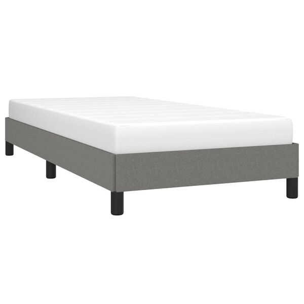 vidaXL Bedframe zonder matras 80x200 cm stof donkergrijs