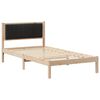 vidaXL Bedframe met Gevoerd Hoofdgedeelte Zwart 100 x 200 cm