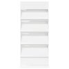 vidaXL Tijdschrift Rek met plank Wit 70 x 41 x 156 cm Bewerkt hout
