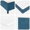 vidaXL Boxspringbed met matras Donkerblauw 90 x 190 cm Stof