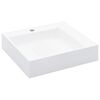 vidaXL Wastafel 50x50x12,3 cm mineraal gegoten/marmer gegoten wit