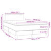 vidaXL Boxspring met matras stof zwart 120x190 cm