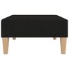 vidaXL Slaapbank 2-zits met voetenbank stof zwart