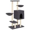 vidaXL Kattenmeubel met sisal krabpalen 117 cm donkergrijs