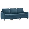 VidaXL 4-delige Loungeset fluweel blauw