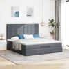vidaXL Ottoman bed met matrassen en LED's 180x200cm fluweel