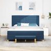 vidaXL Boxspring bed met matras met hoofdeinde Blauw 180 x 200 cm Stof