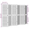 vidaXL Kamerscherm met 6 panelen massief paulowniahout wit
