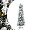 vidaXL Kunstkerstboom Wit 240 cm PVC en Metaal en Plastic