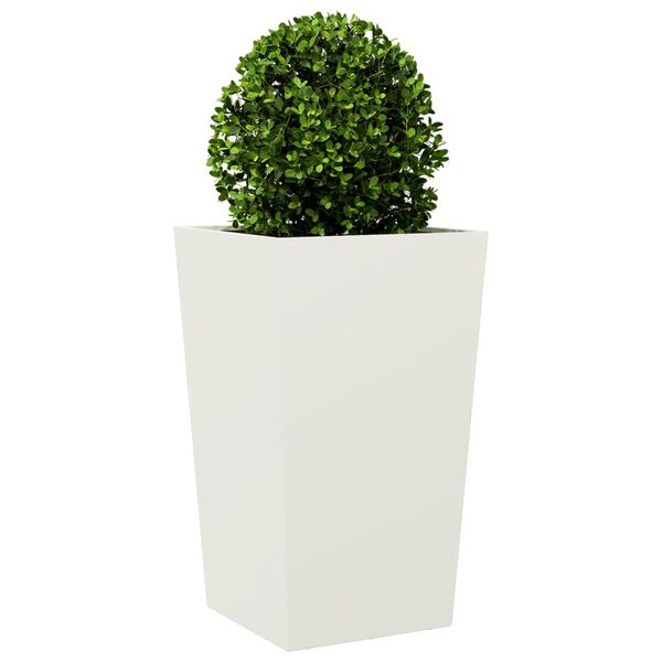 vidaXL Plantenbakken 2 st 45x45x75 cm staal wit