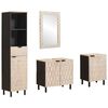 vidaXL Badkamer Sets 4 pcs Witte Was Afwerking Massief Mango Hout