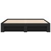 vidaXL Bedframe massief hout zwart 200x200 cm