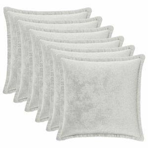 vidaXL Kussen met kussen HOUTEN 6 st Lichtgrijs Flanel