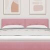 vidaXL LED Hoofdbord met LED-striplichten Roze 160 cm Polyester