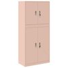 vidaXL Opbergkast 2 st Roze 80 x 40 x 175 cm Staal Vergrendelbaar