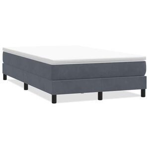 vidaXL Boxspring zonder matras fluweel donkergrijs 120x220 cm