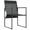 vidaXL Tuinstoelen 4 pcs Zwart en antraciet 50.5 x 59 x 81.5 cm
