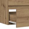 vidaXL Wastafelkast 90x38,5x45 cm bewerkt hout artisanaal eikenkleur