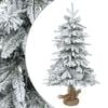 vidaXL Mini-kerstboom besneeuwd 45 cm PVC en PE Groen en Wit