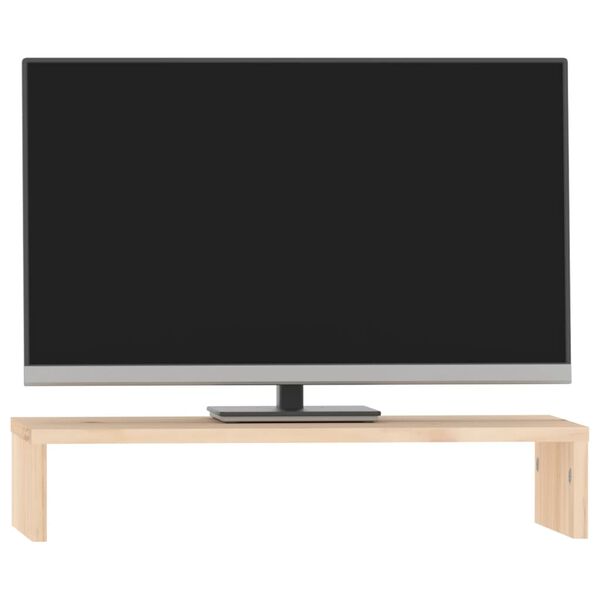 vidaXL Monitorstandaard 50x27x10 cm massief grenenhout