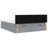 vidaXL Ottoman bed met matrassen en LED's 200x200cm stof lichtgrijs