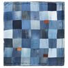 vidaXL Poef vierkant 100x100x20 cm denim patchwork