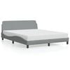 vidaXL Bedframe "Dover" stof lichtgrijs 152x203 cm