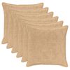 vidaXL Kussensloop 6 st HOUTEN Cr&egrave;mekleurig 65 x 65 cm