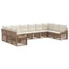 vidaXL Tuinbankenset 10 st Beige poly rattan