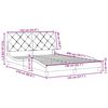 vidaXL Bedframe zonder matras stof donkergrijs 140x200 cm