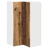 vidaXL Wandhoekkast PORTO Oudhout 57 x 57 x 100 cm Bewerkt hout