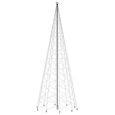 vidaXL Kerstboom met grondpin 3000 LED's koudwit 800 cm