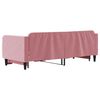 vidaXL Slaapbank met onderschuifbed 80x200 cm fluweel roze