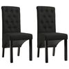 vidaXL Eetkamerstoelen 2 st stof zwart